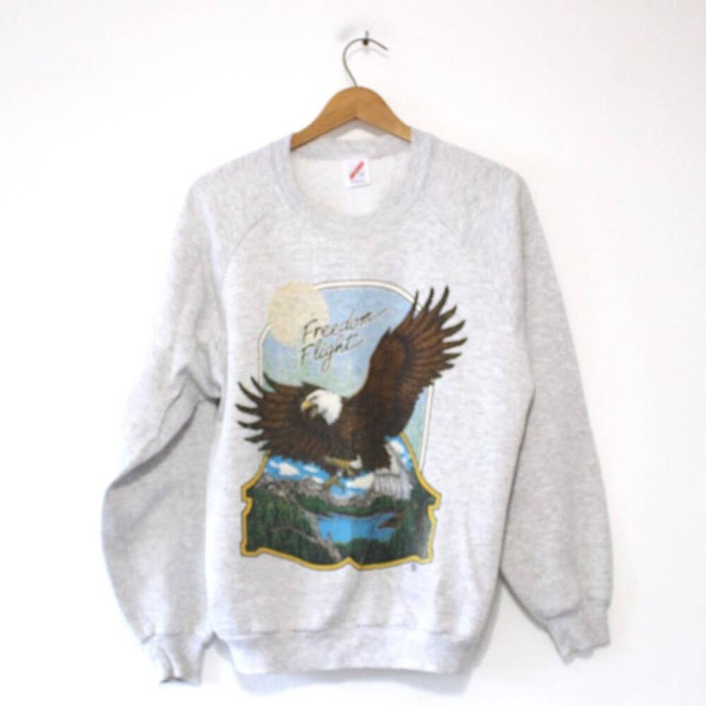 Vintage Freedom Flight Eagle Sweatshirt Large